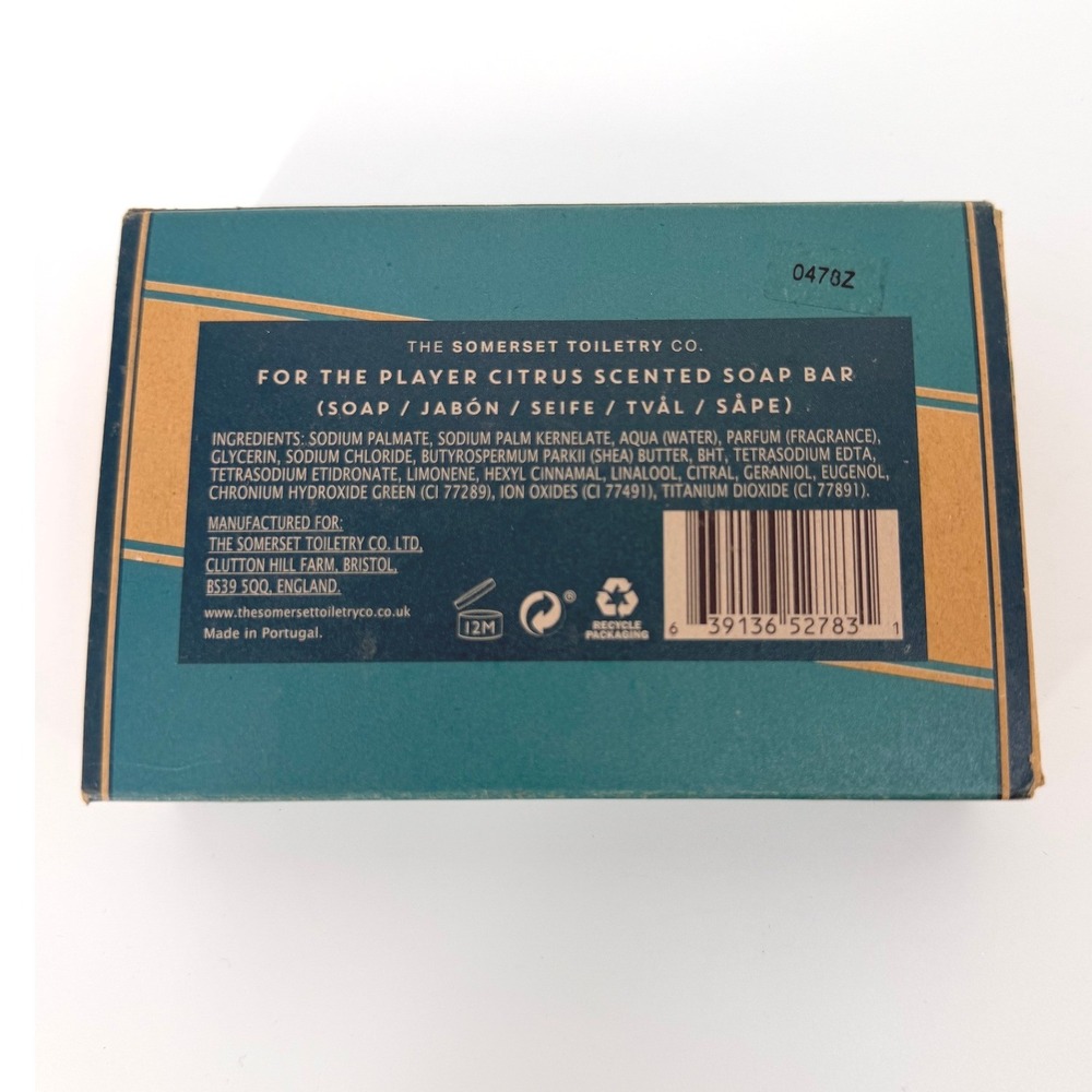 The Somerset Toiletry Co For The Player Citrus Scented Soap Bar 7.05oz Retro - Picture 2 of 2
